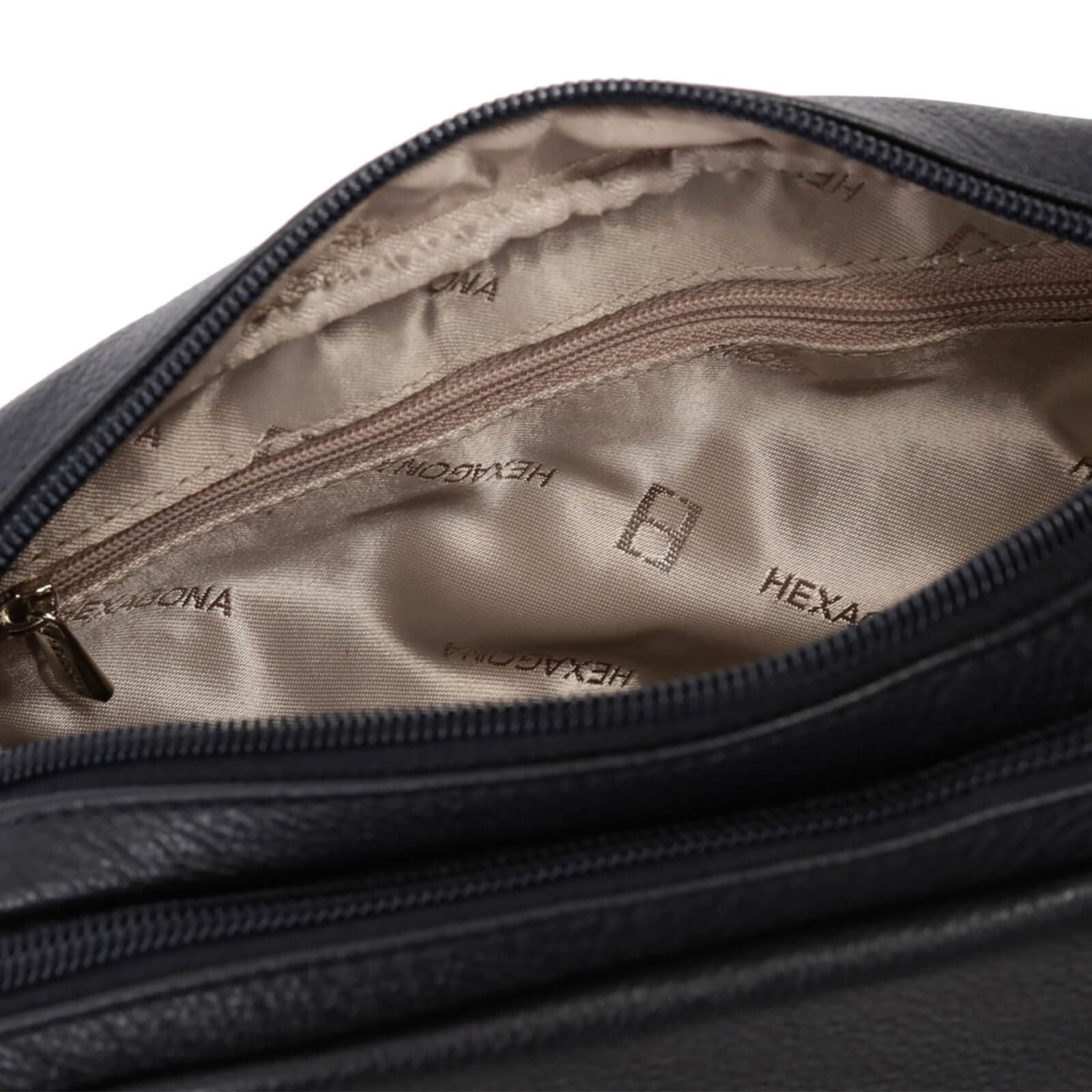 Kožená crossbody kabelka Hexagona Cecilie, modrá 4
