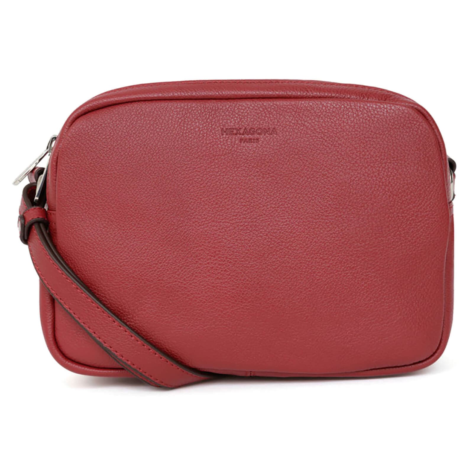 Kožená crossbody kabelka Hexagona Cecilie, červená