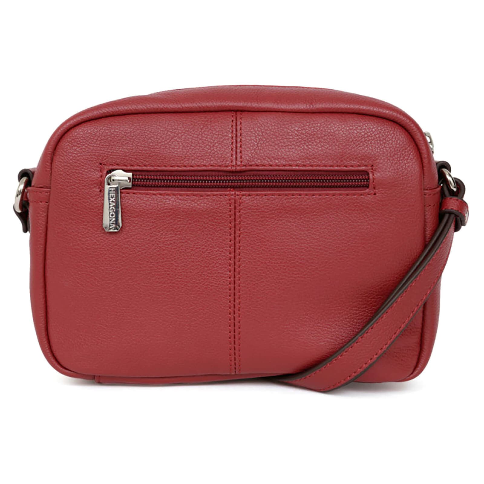 Kožená crossbody kabelka Hexagona Cecilie, červená 3