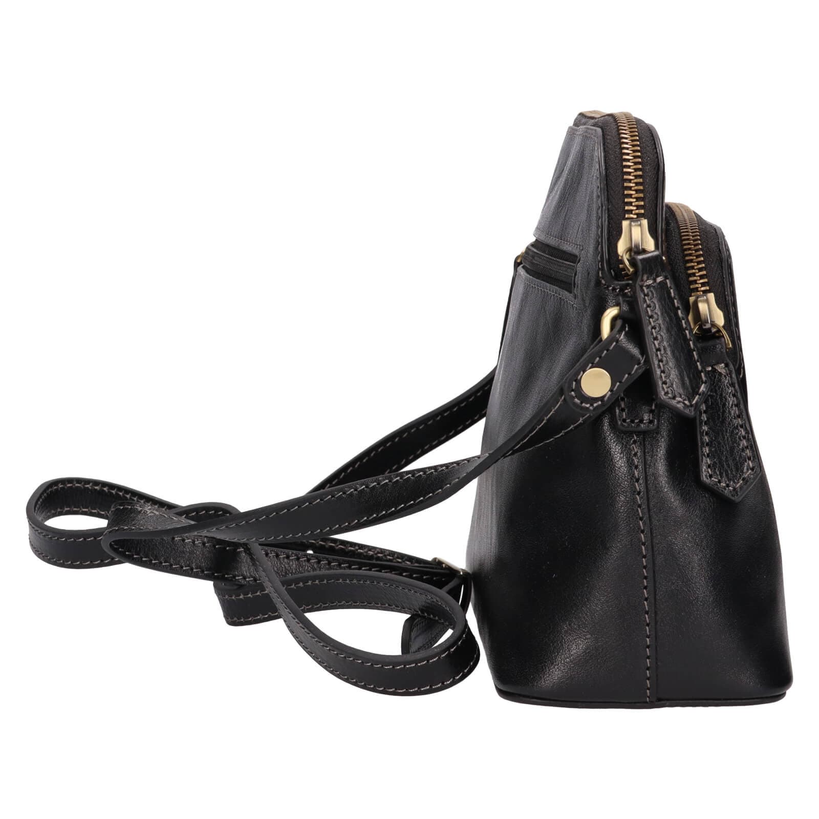 Kožená crossbody kabelka Katana Kaise, černá 5