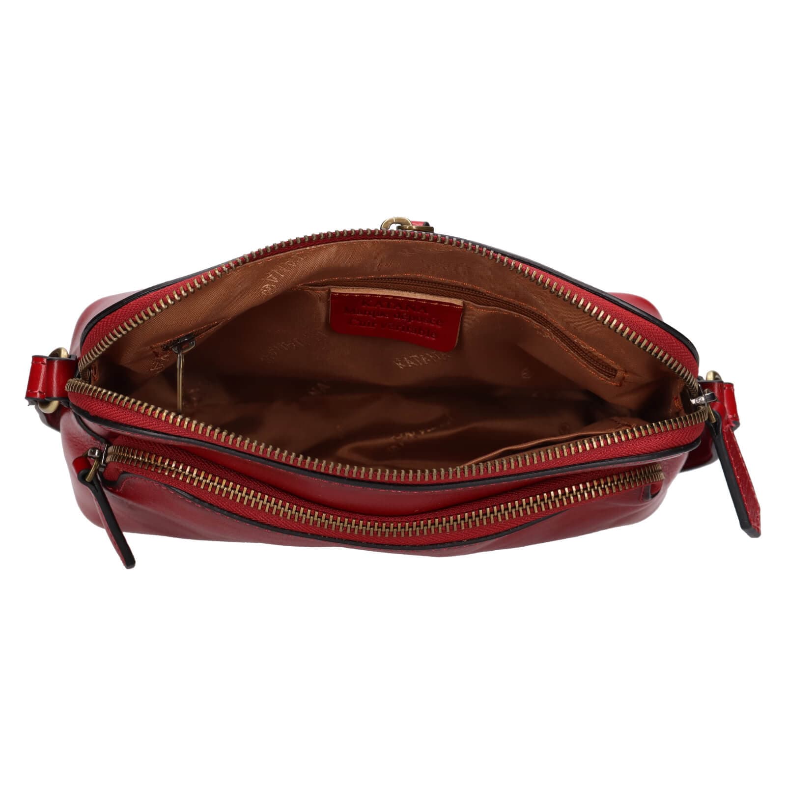 Kožená crossbody kabelka Katana Kaise, červená 5