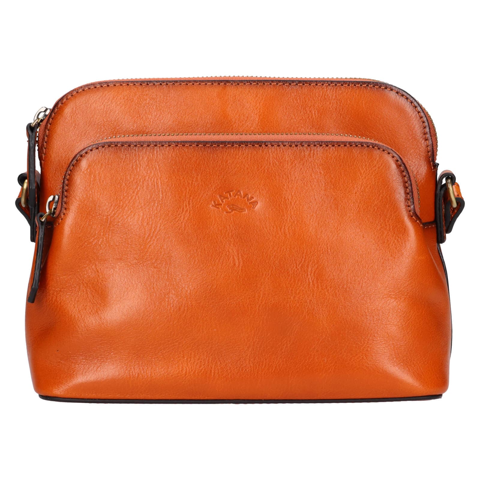 Kožená crossbody kabelka Katana Kaise, hnědá 2
