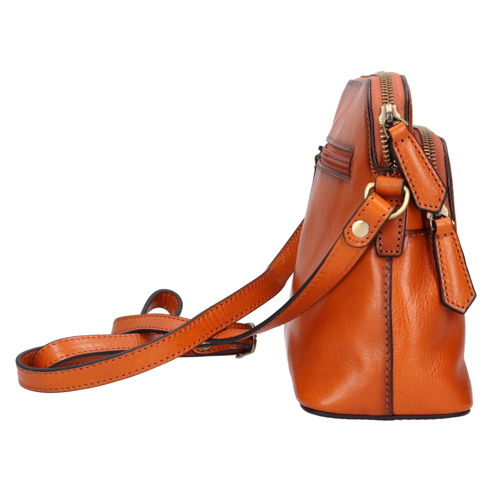 Kožená crossbody kabelka Katana Kaise, hnědá 5