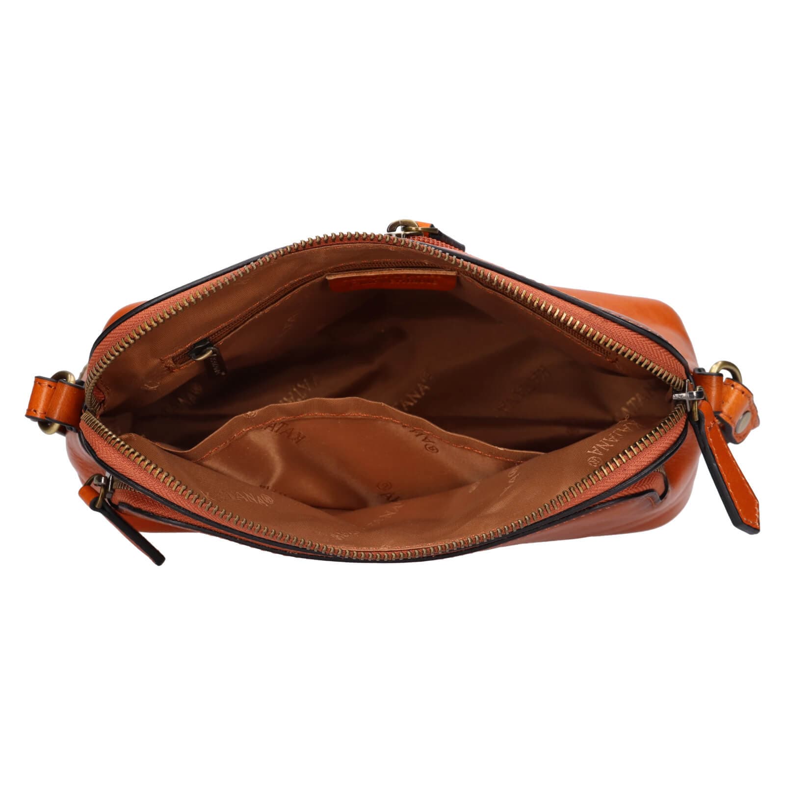 Kožená crossbody kabelka Katana Kaise, hnědá 6
