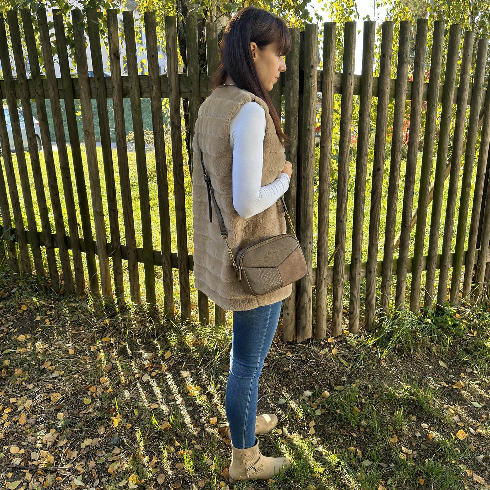 Crossbody kabelka David Jones Electe, hnědá 6