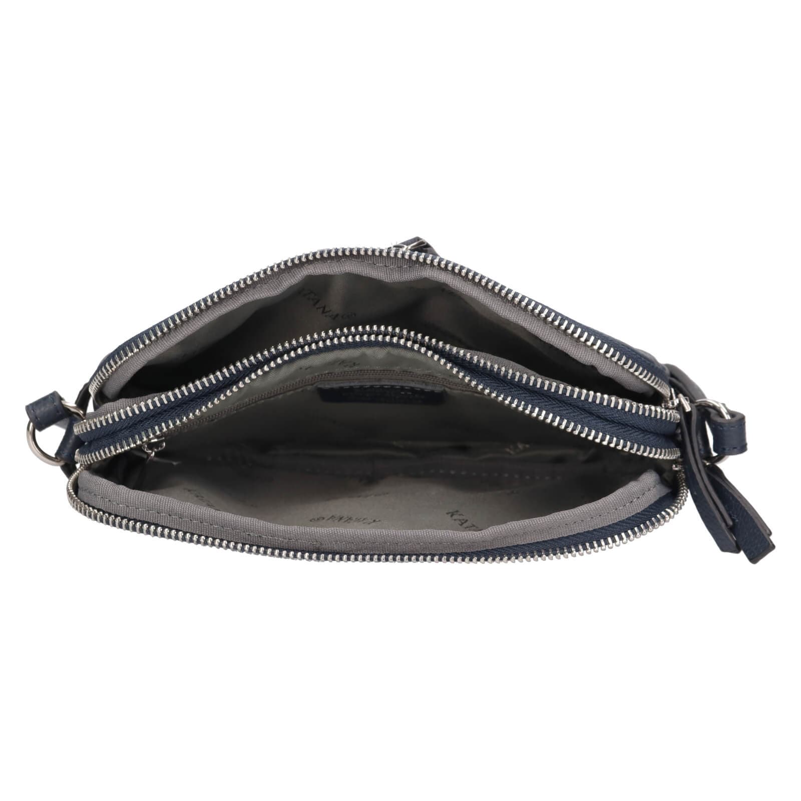 Kožená crossbody kabelka Katana Francia, modrá 5