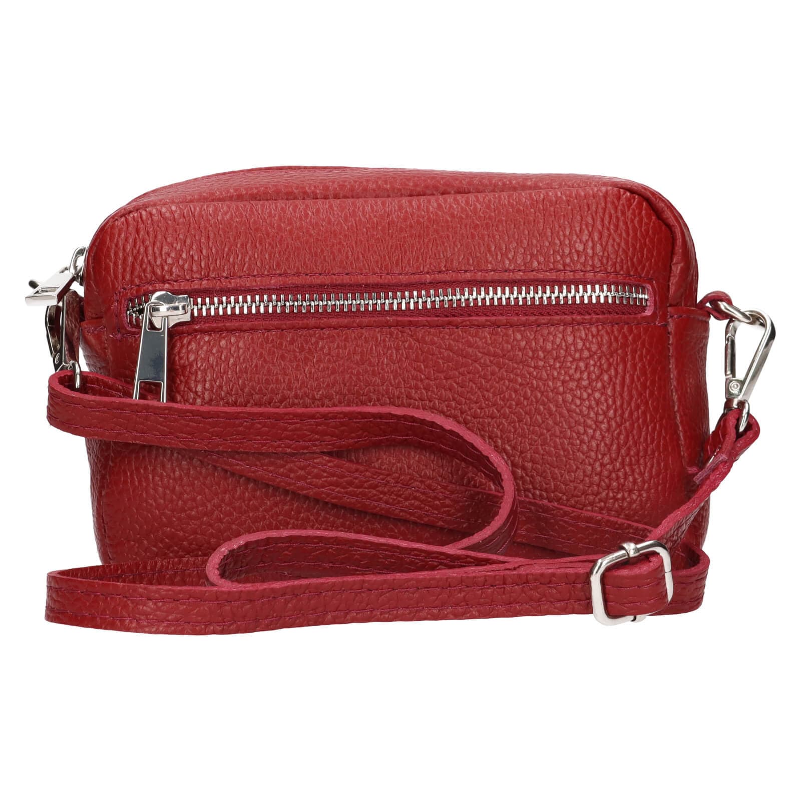 Kožená crossbody kabelka Italia Marika, červená 3
