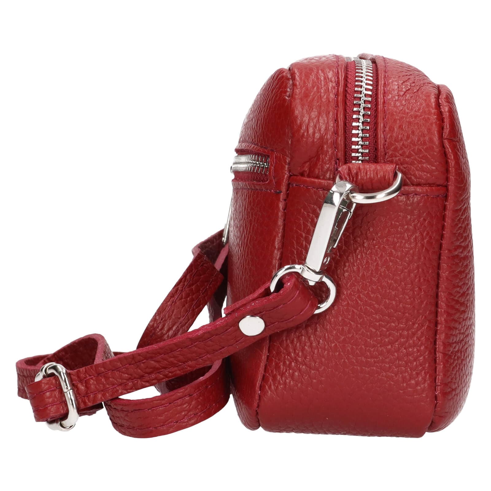Kožená crossbody kabelka Italia Marika, červená 4