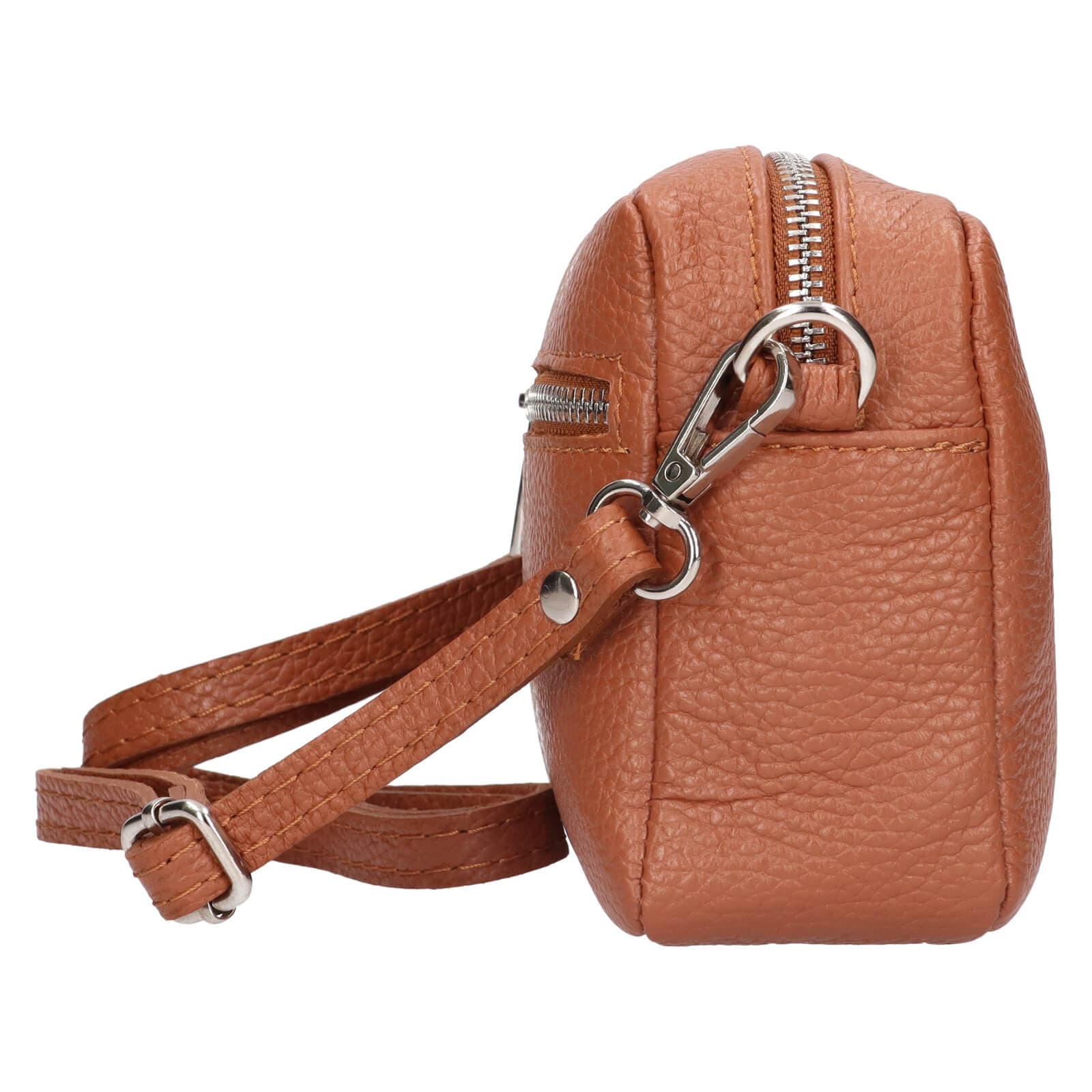 Kožená crossbody kabelka Italia Marika, hnědá 4