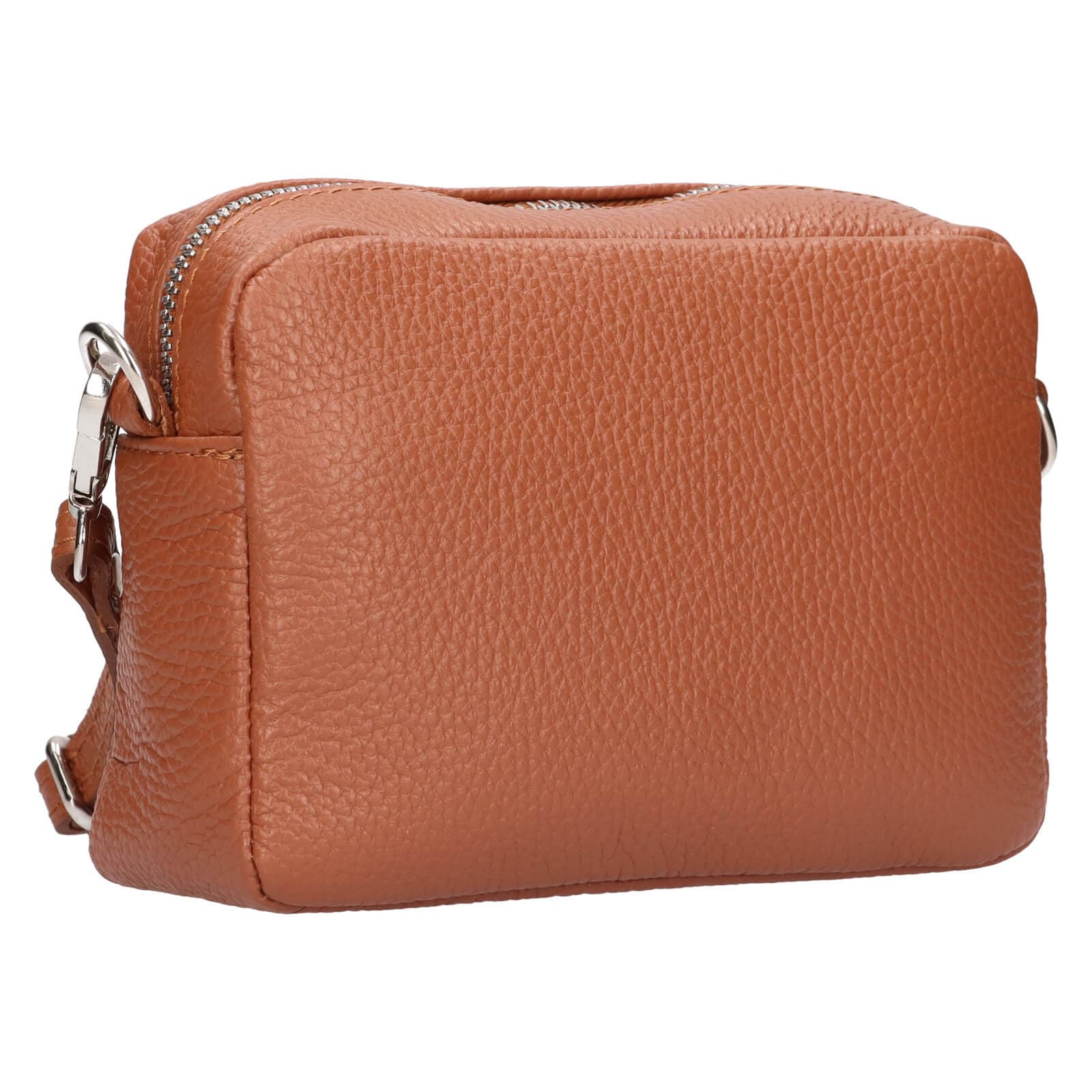 Kožená crossbody kabelka Italia Marika, hnědá 2