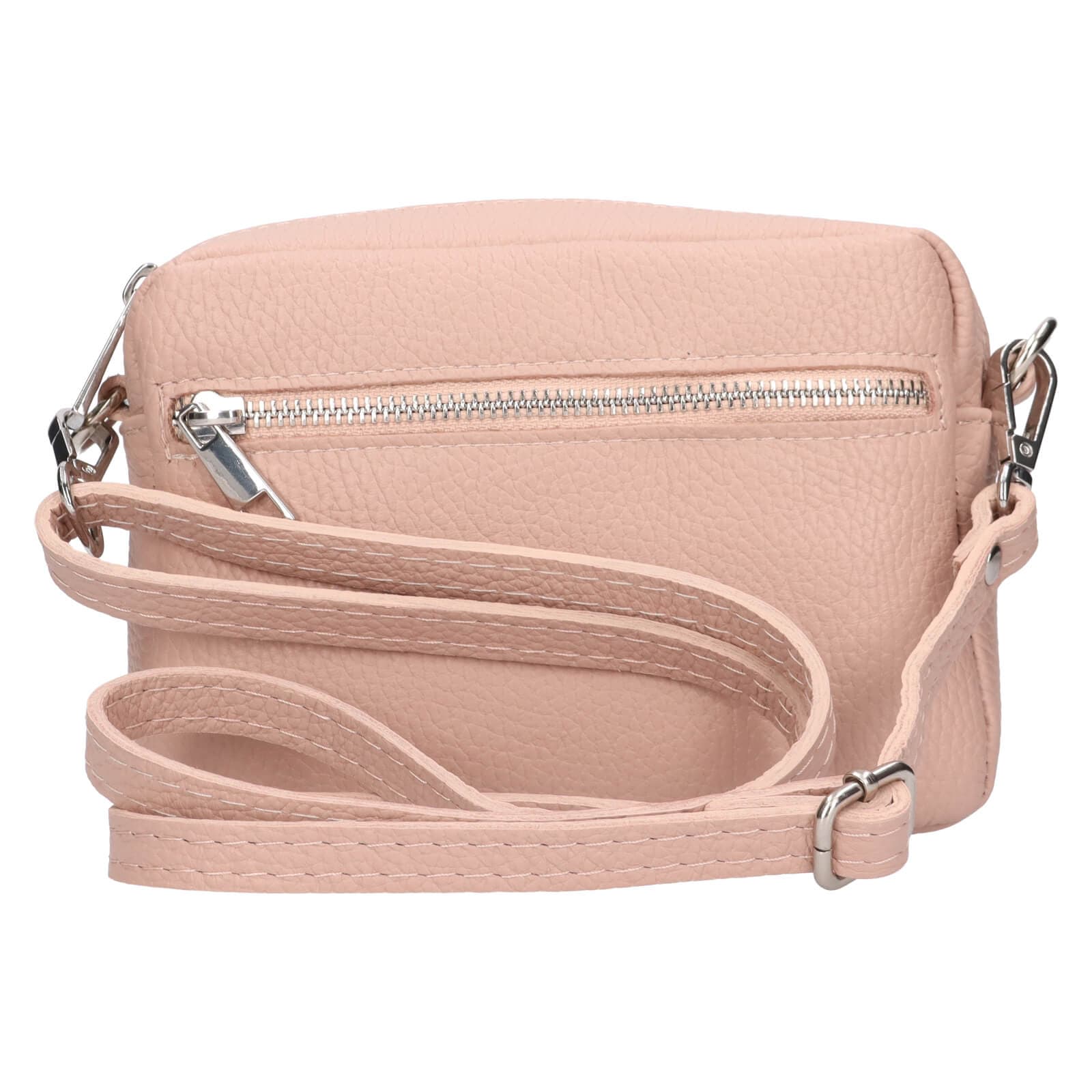 Kožená crossbody kabelka Italia Marika, růžová 3