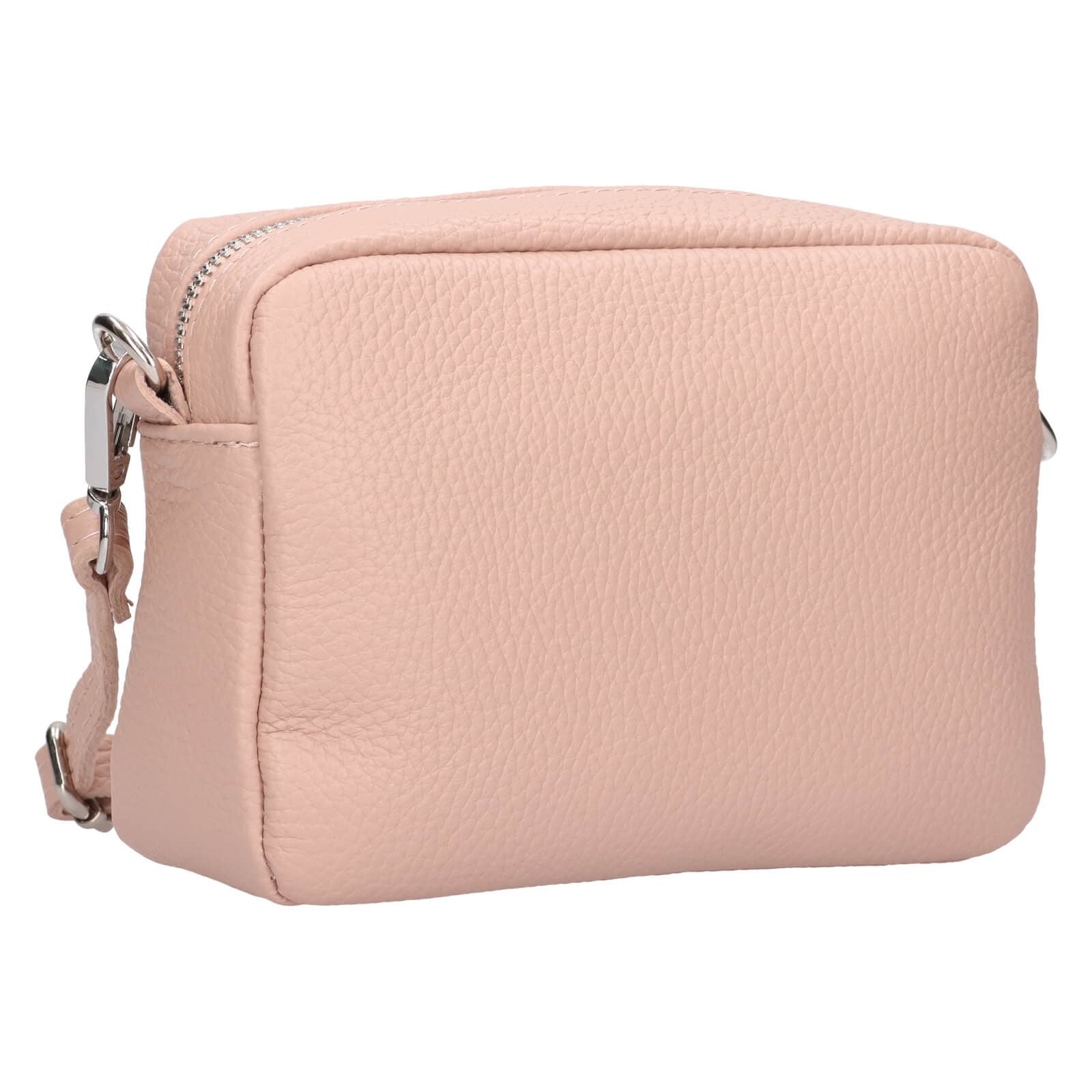 Kožená crossbody kabelka Italia Marika, růžová 2