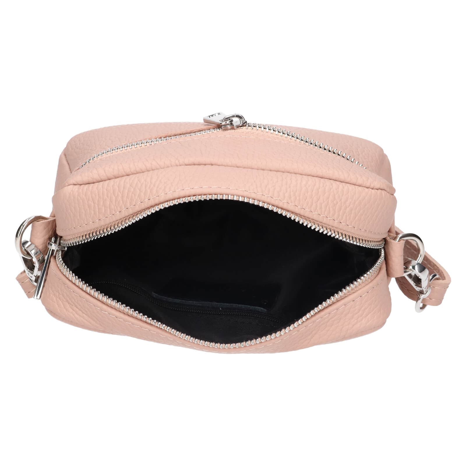 Kožená crossbody kabelka Italia Marika, růžová 5