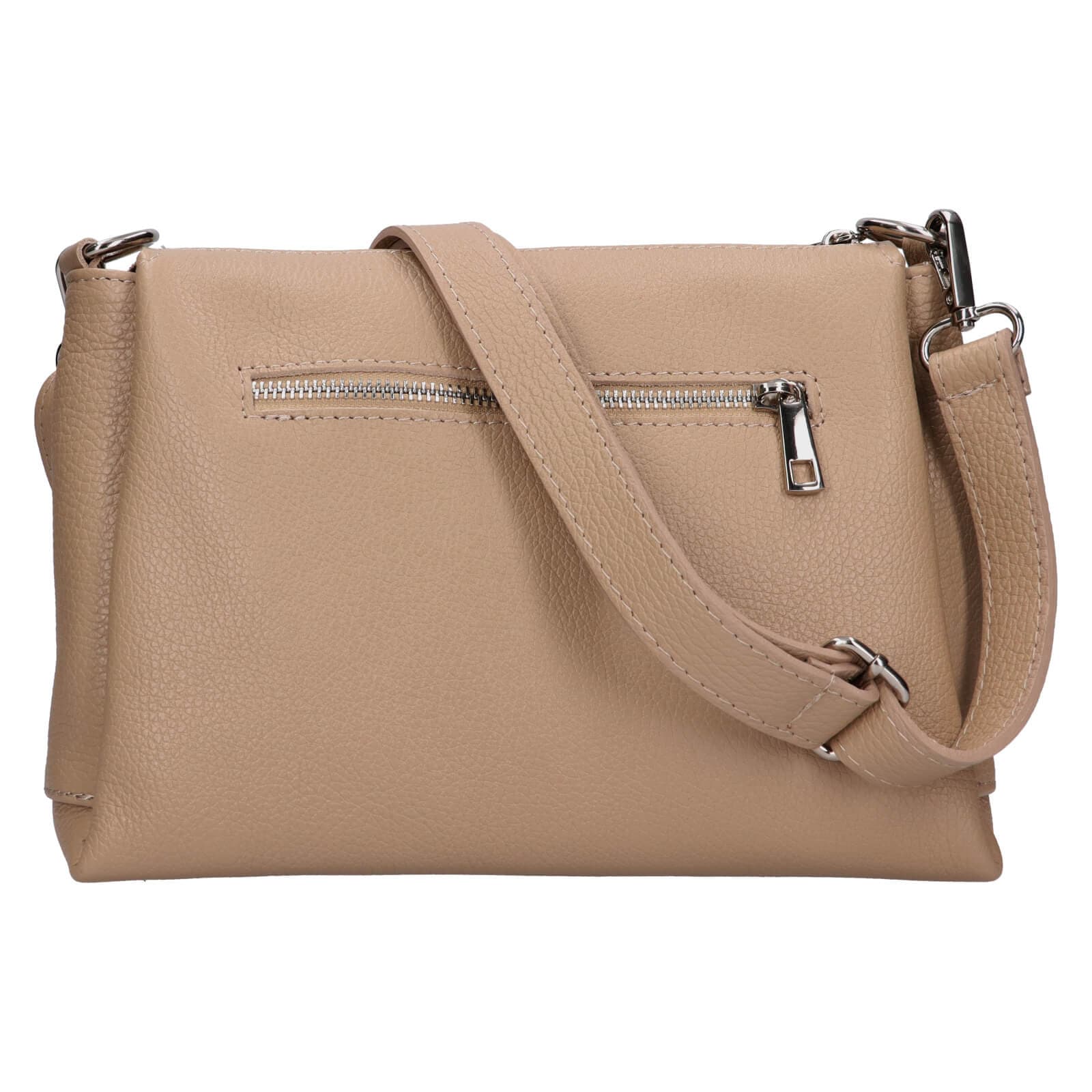 Kožená crossbody kabelka Italia Tamara, béžová 3