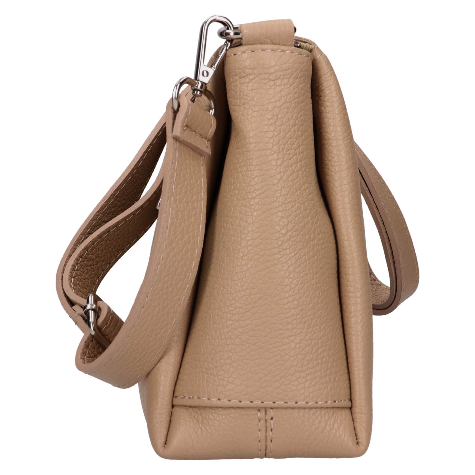 Kožená crossbody kabelka Italia Tamara, béžová 4