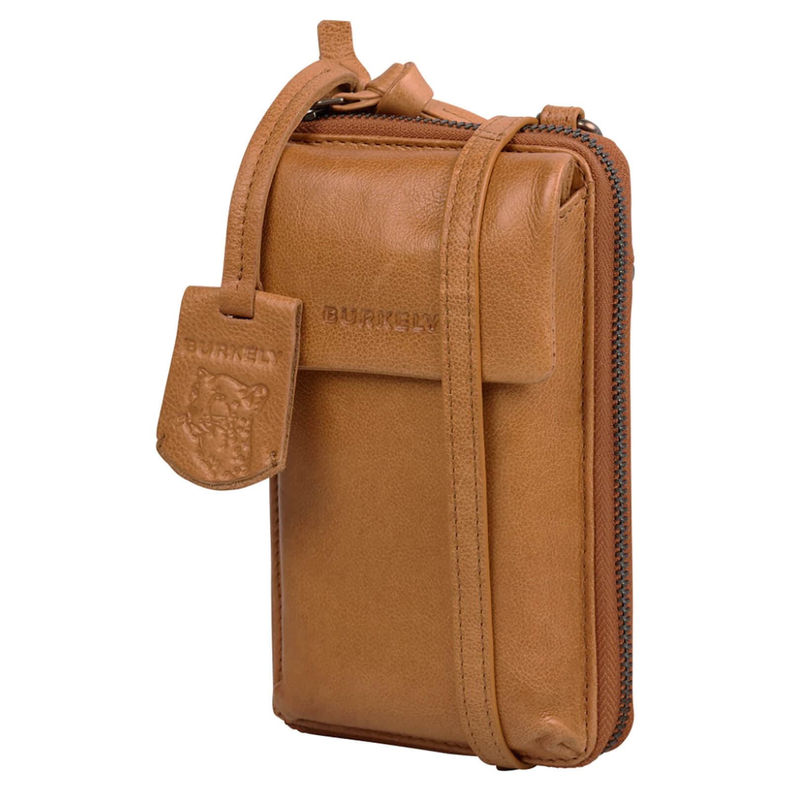Kožená crossbody kabelka s peněženkou Burkely Vida, hnědá 2
