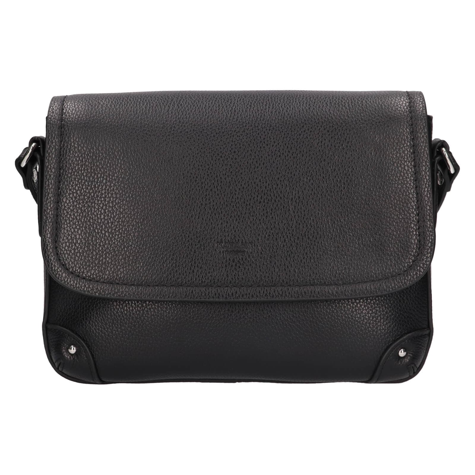 Kožená crossbody kabelka Katana Lucce, černá