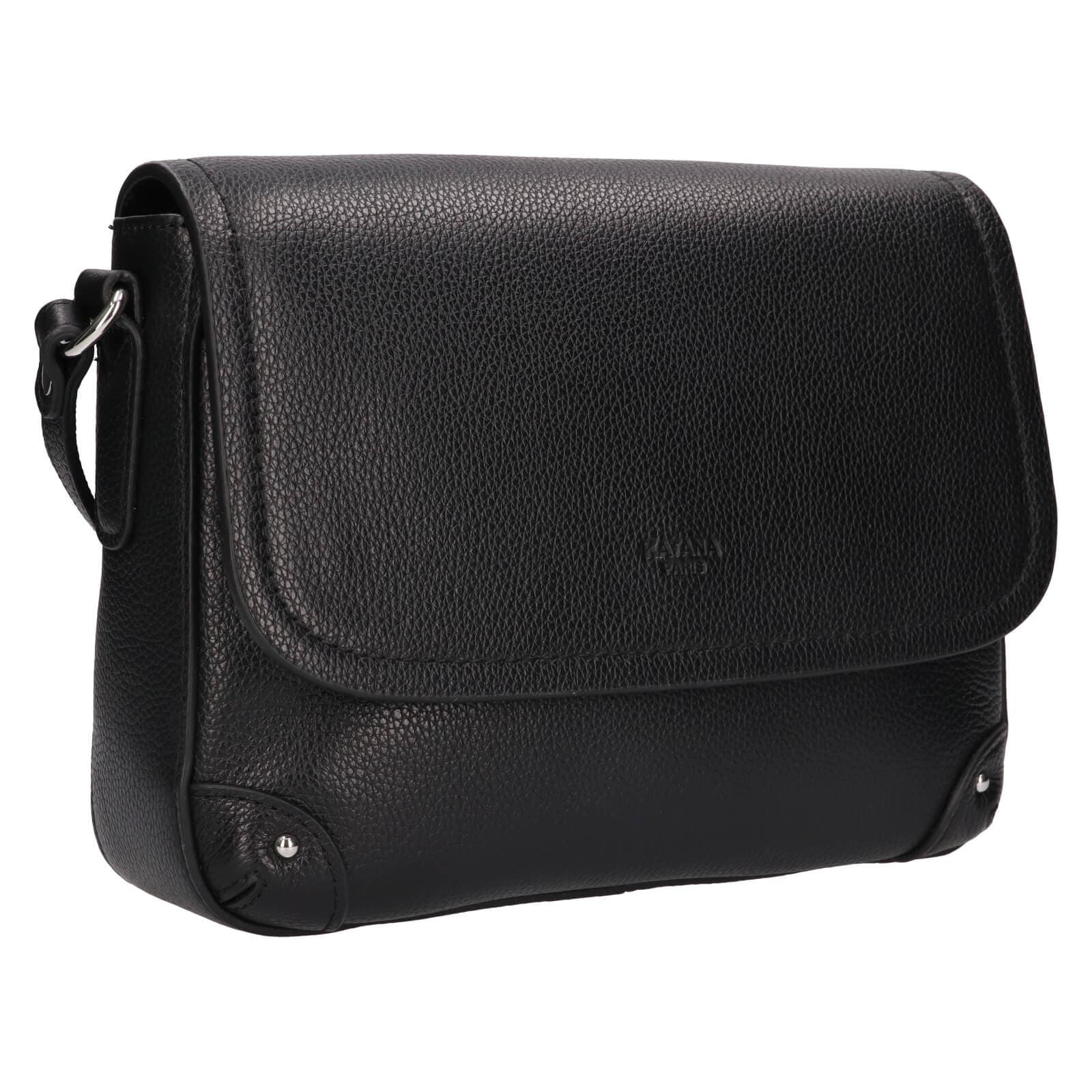 Kožená crossbody kabelka Katana Lucce, černá 4