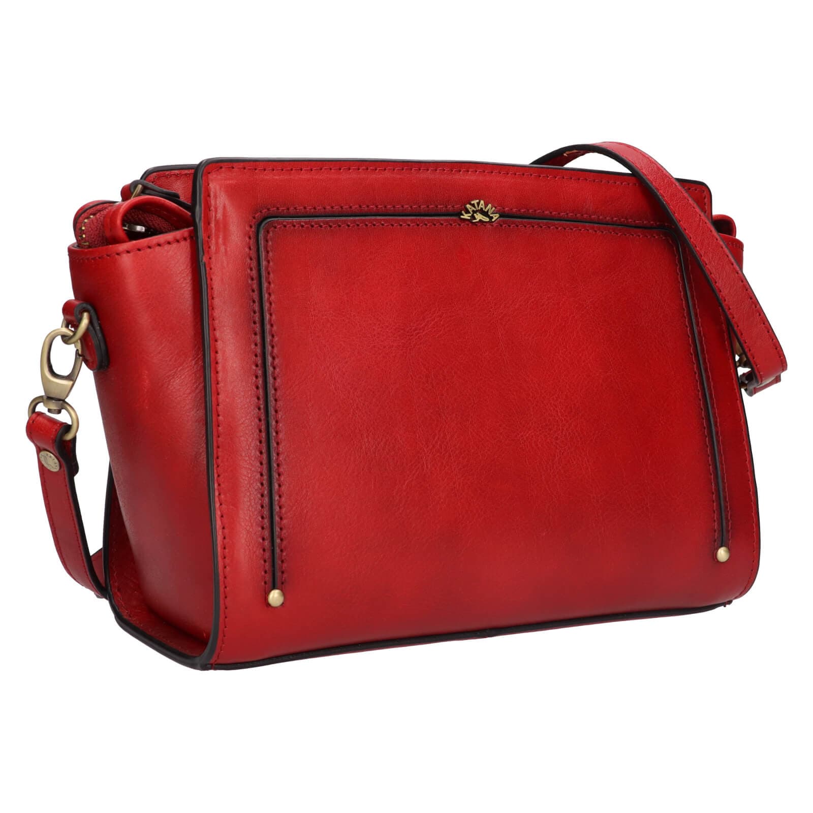 Kožená crossbody kabelka Katana Didia, červená 2