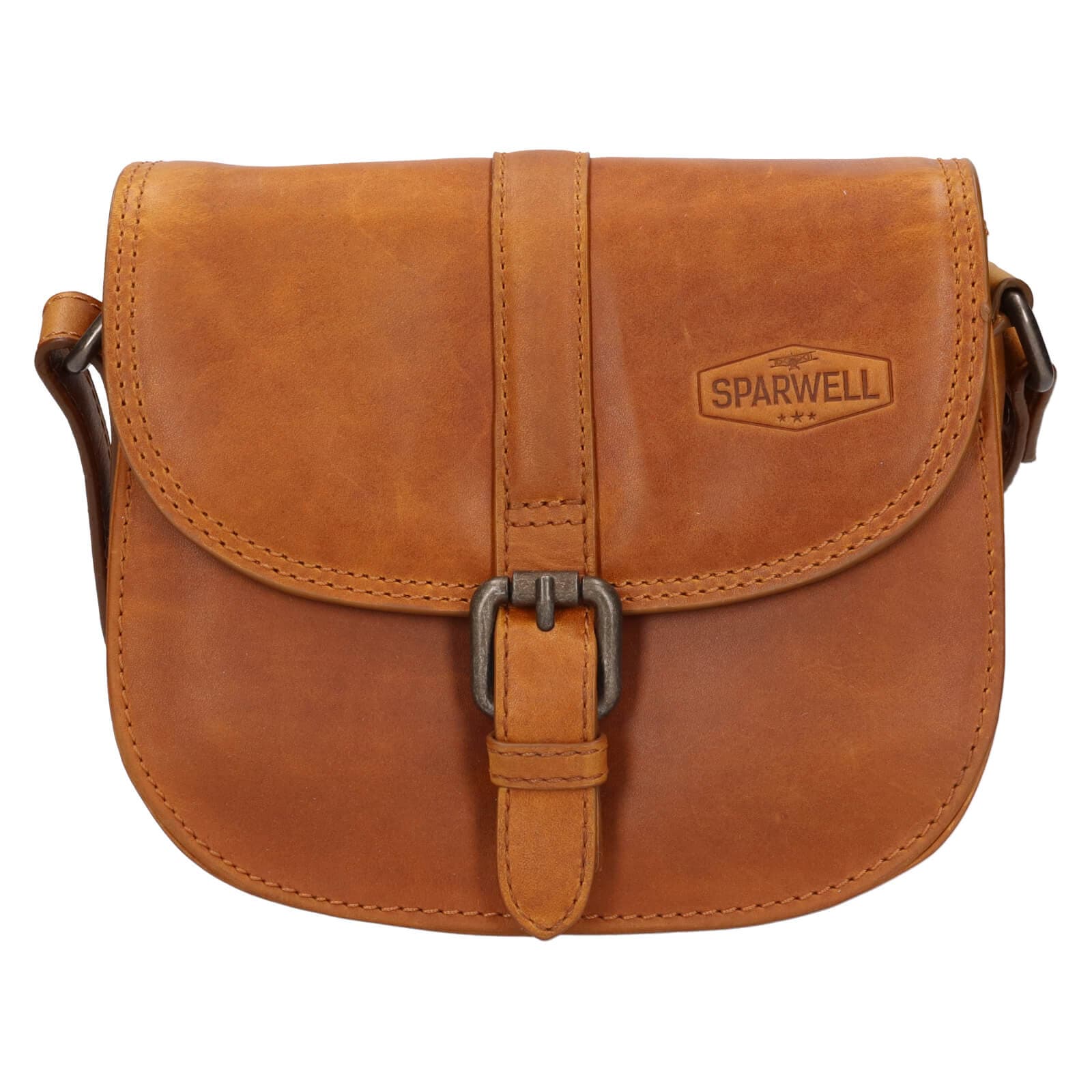Kožená crossbody kabelka Sparwell Kamile, hnědá