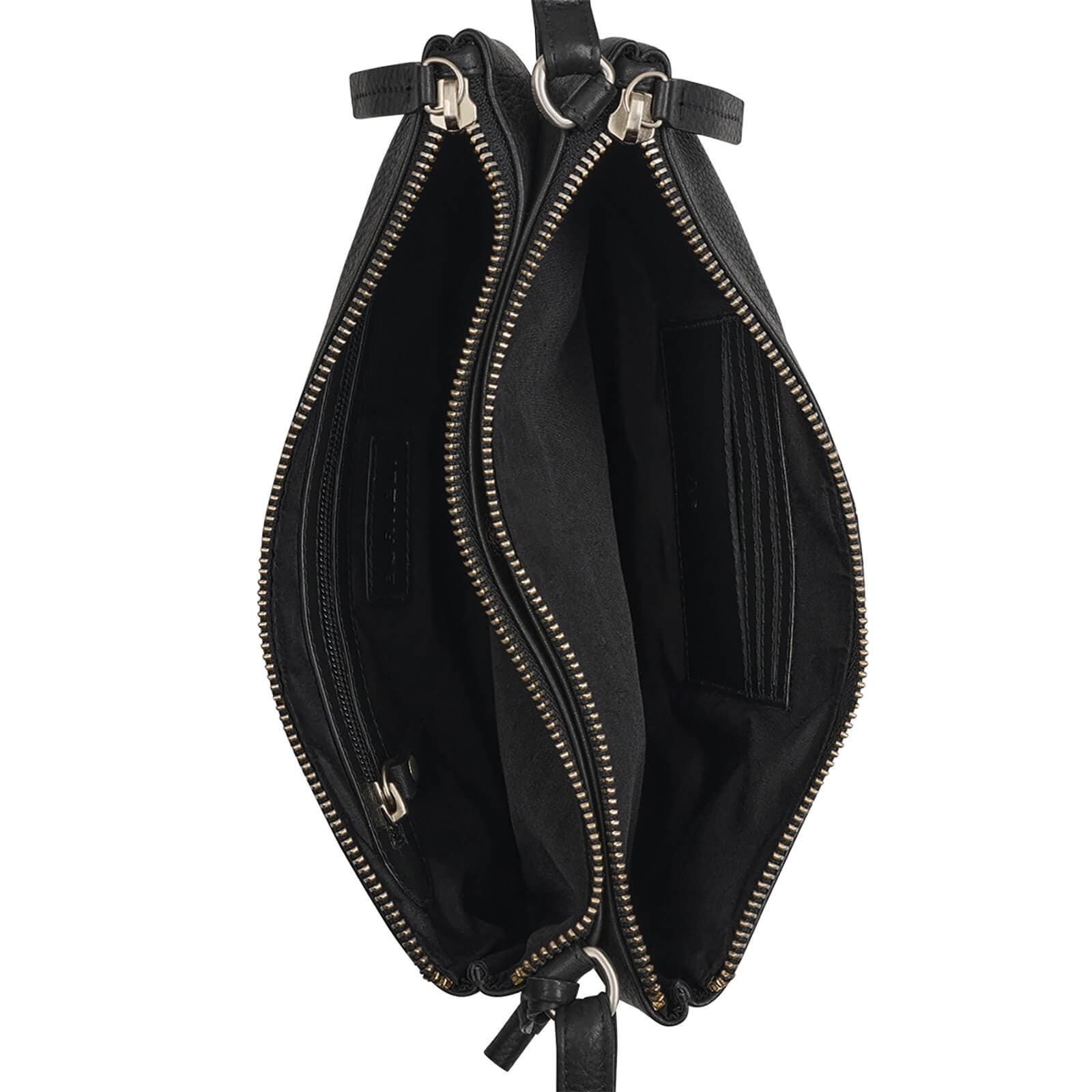 Crossbody kožená kabelka Burkely Hanje, černá 4