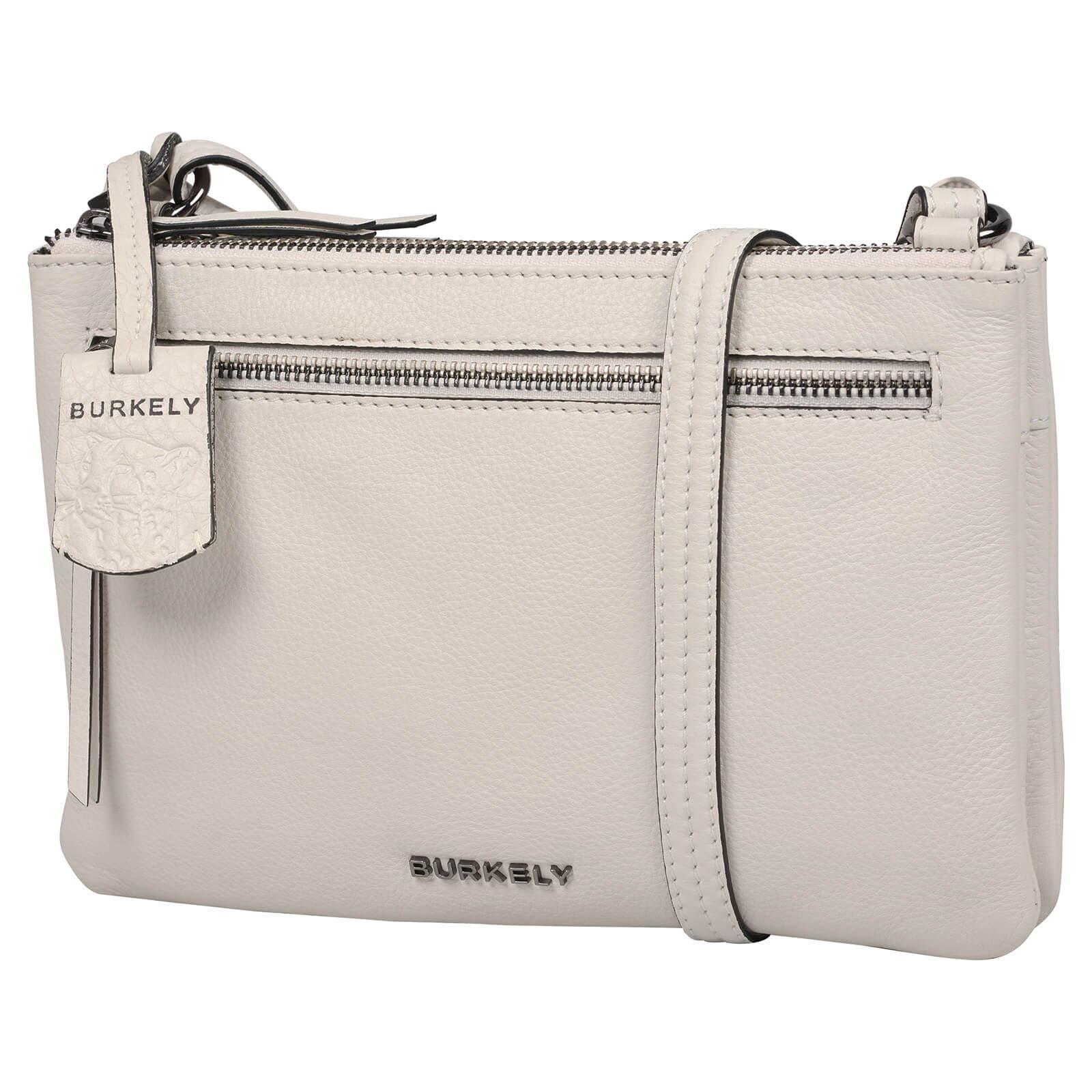 Crossbody kožená kabelka Burkely Whelly, krémová 2