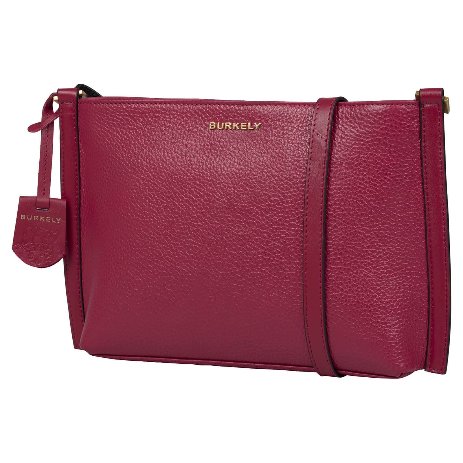 Kožená crossbody kabelka Burkely Akay, růžová 2