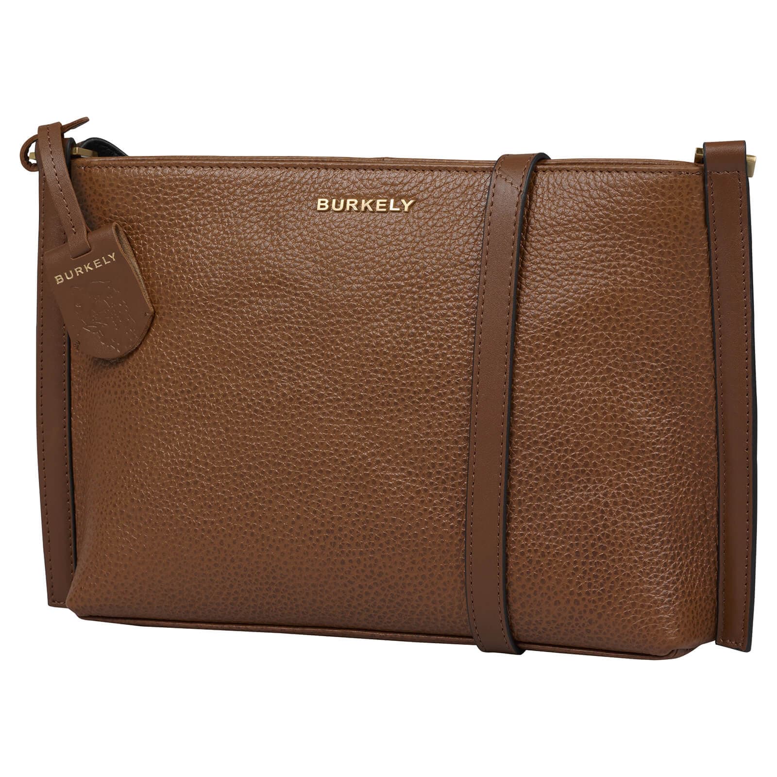 Kožená crossbody kabelka Burkely Akay, hnědá 2