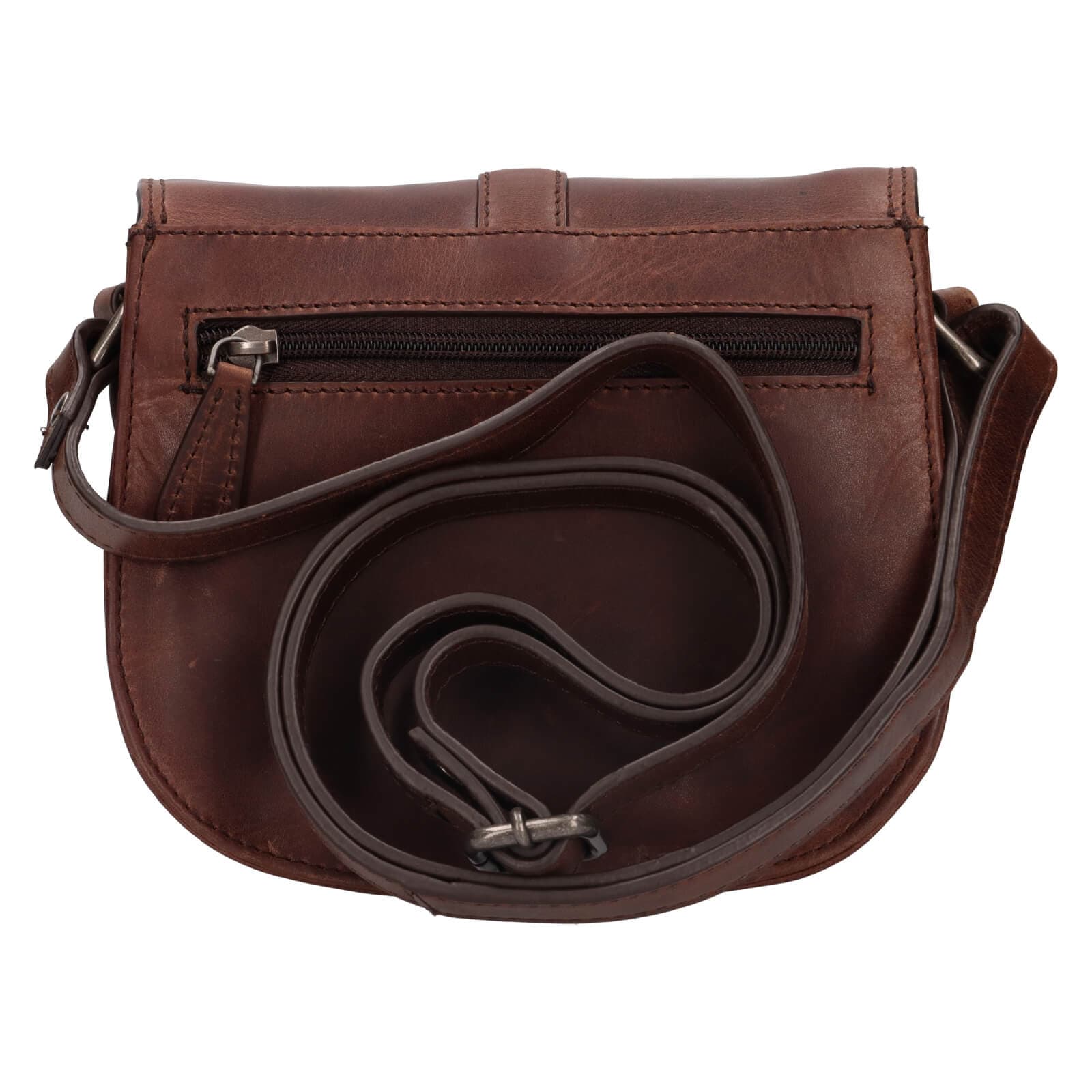 Kožená crossbody kabelka Sparwell Kamile, hnědá 3