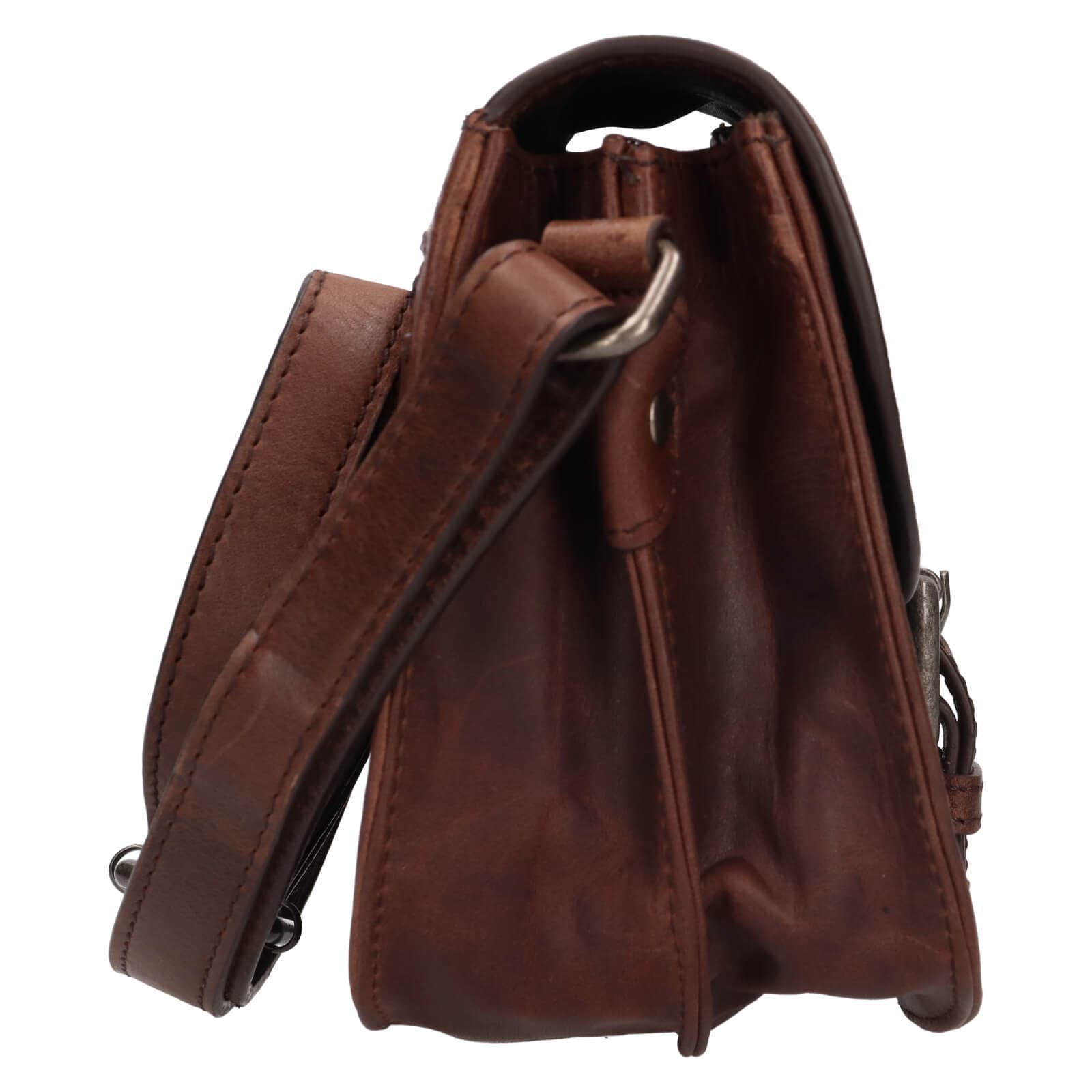 Kožená crossbody kabelka Sparwell Kamile, hnědá 4