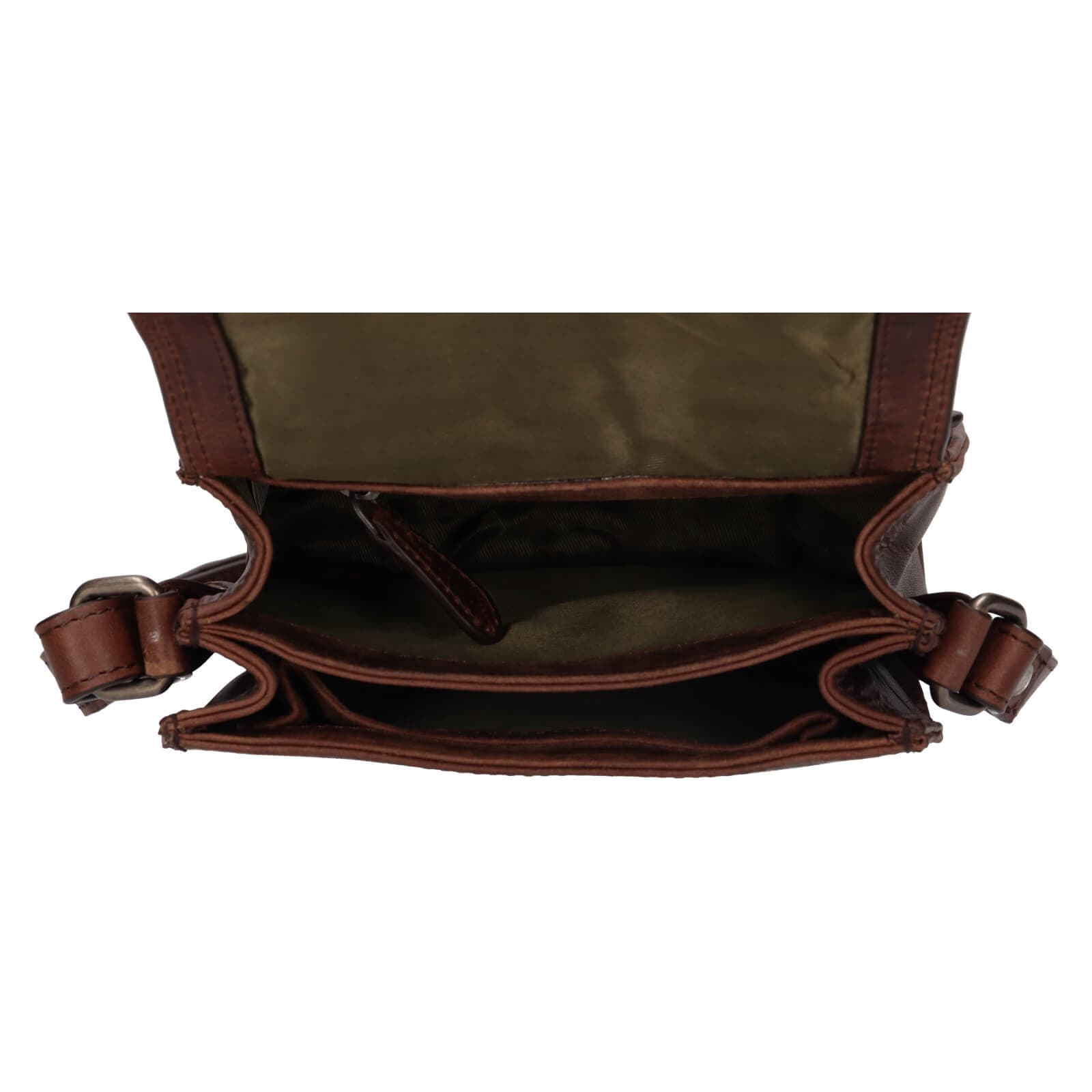 Kožená crossbody kabelka Sparwell Kamile, hnědá 5