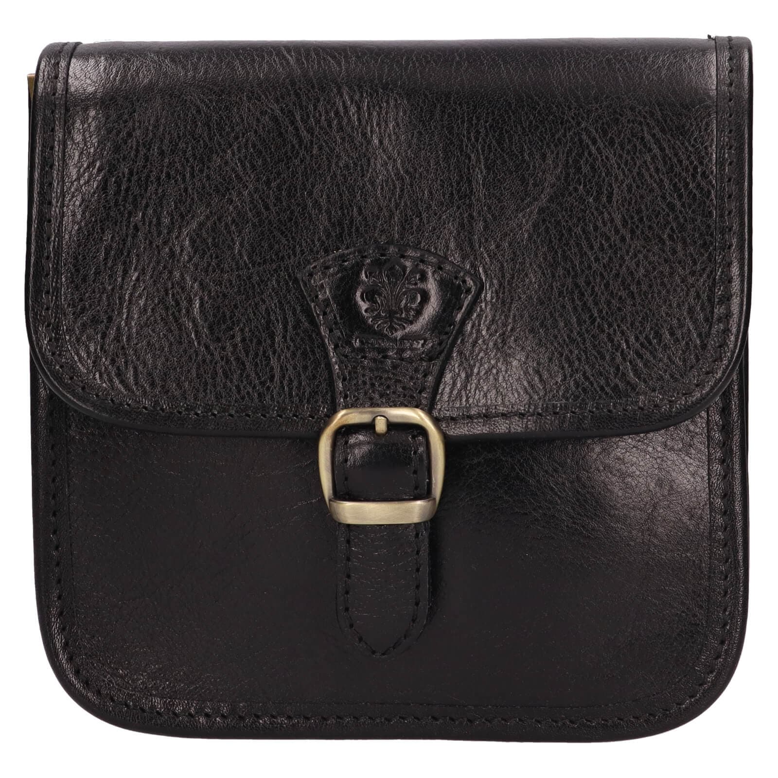 Crossbody kožená kabelka Italia Jitka, černá