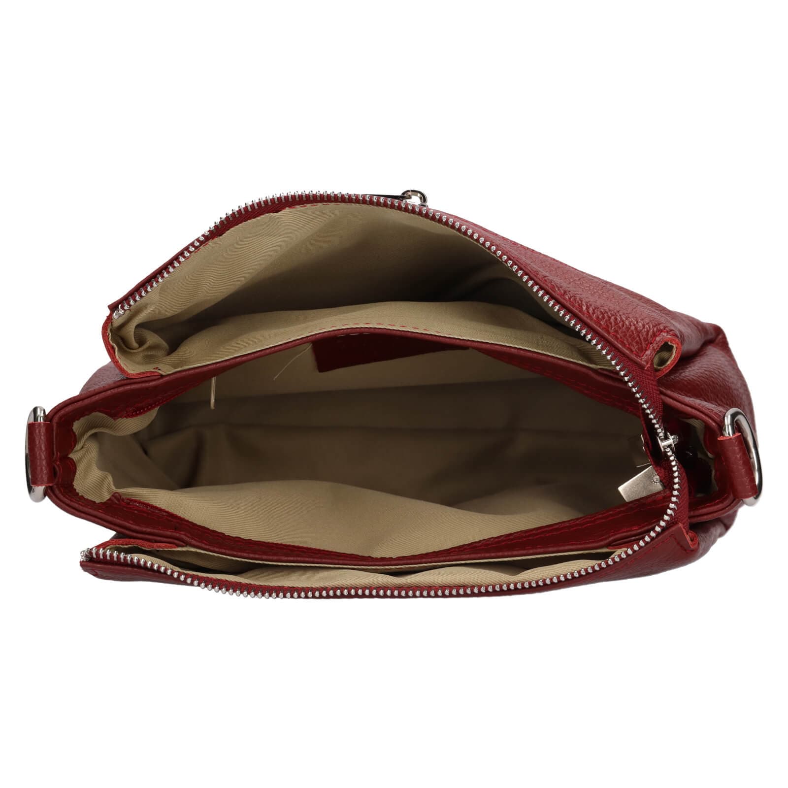 Kožená crossbody kabelka Italia Tamara, červená 5