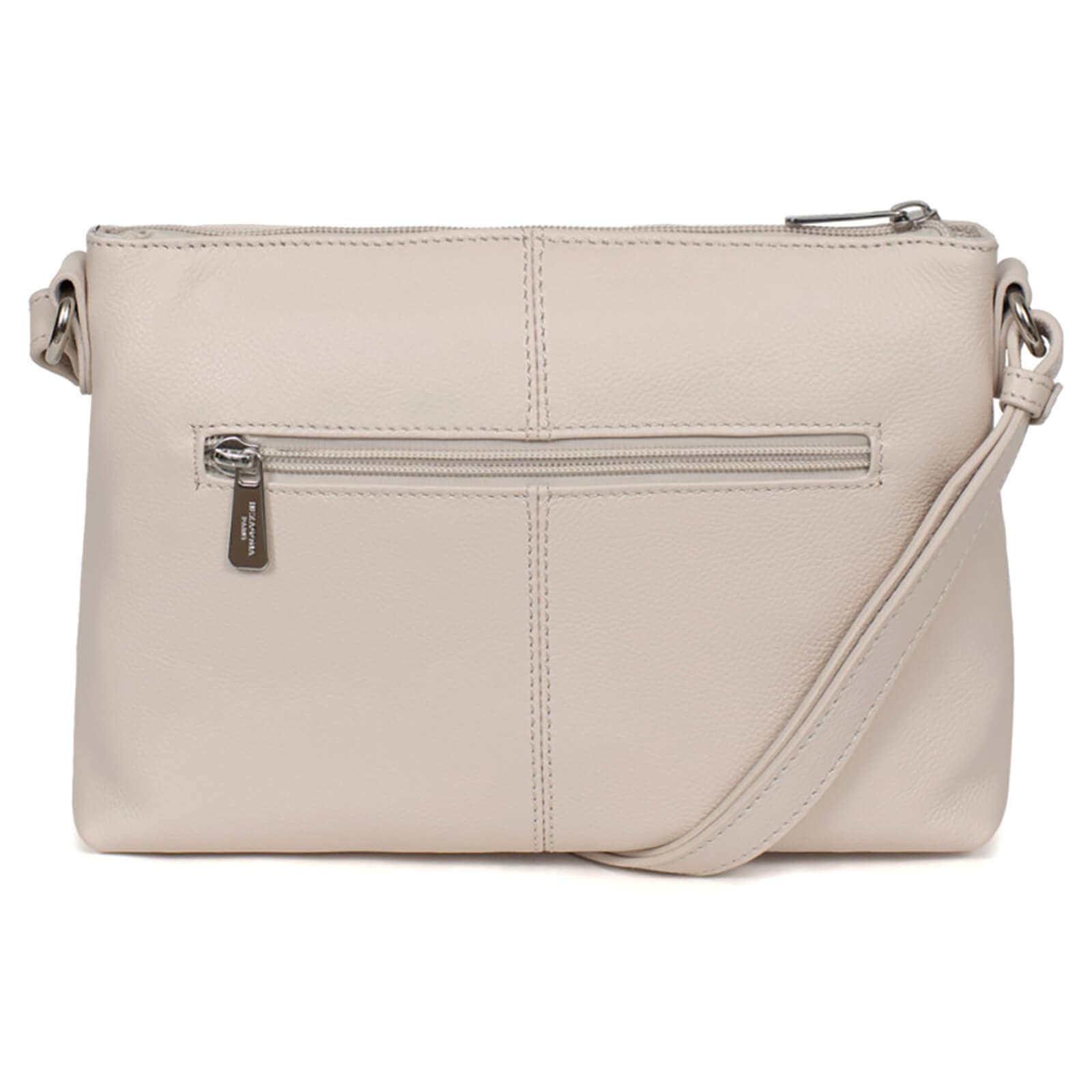 Kožená crossbody kabelka Hexagona Violla, béžová 3