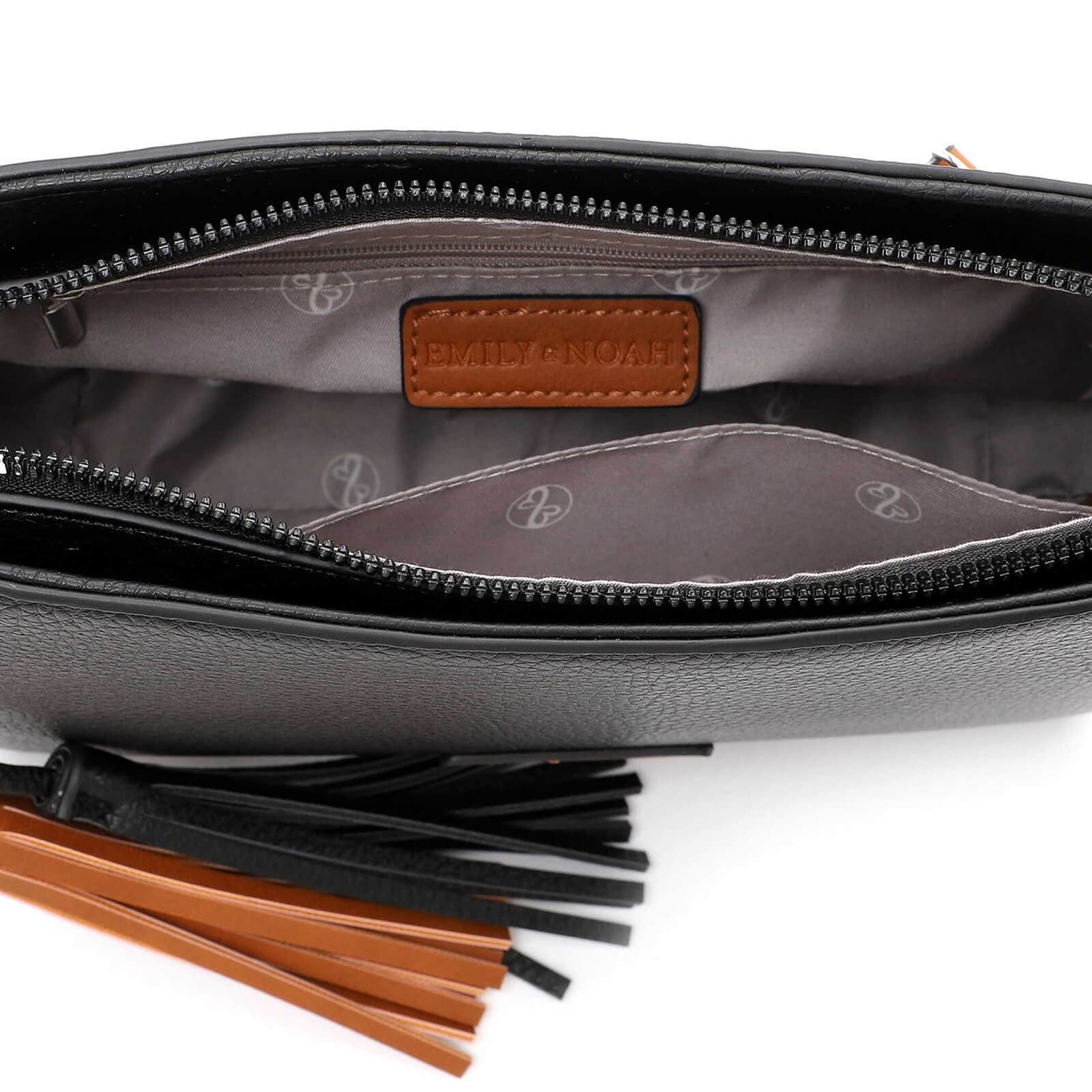 Crossbody kabelka Emily & Noah Boho, černá 4