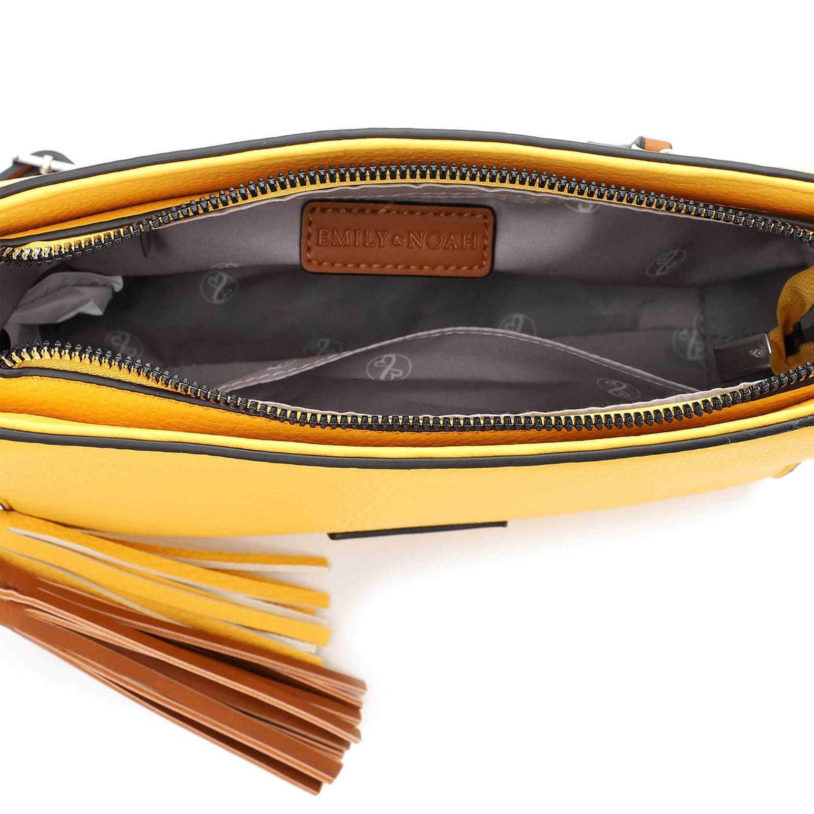 Crossbody kabelka Emily & Noah Boho, žlutá 4