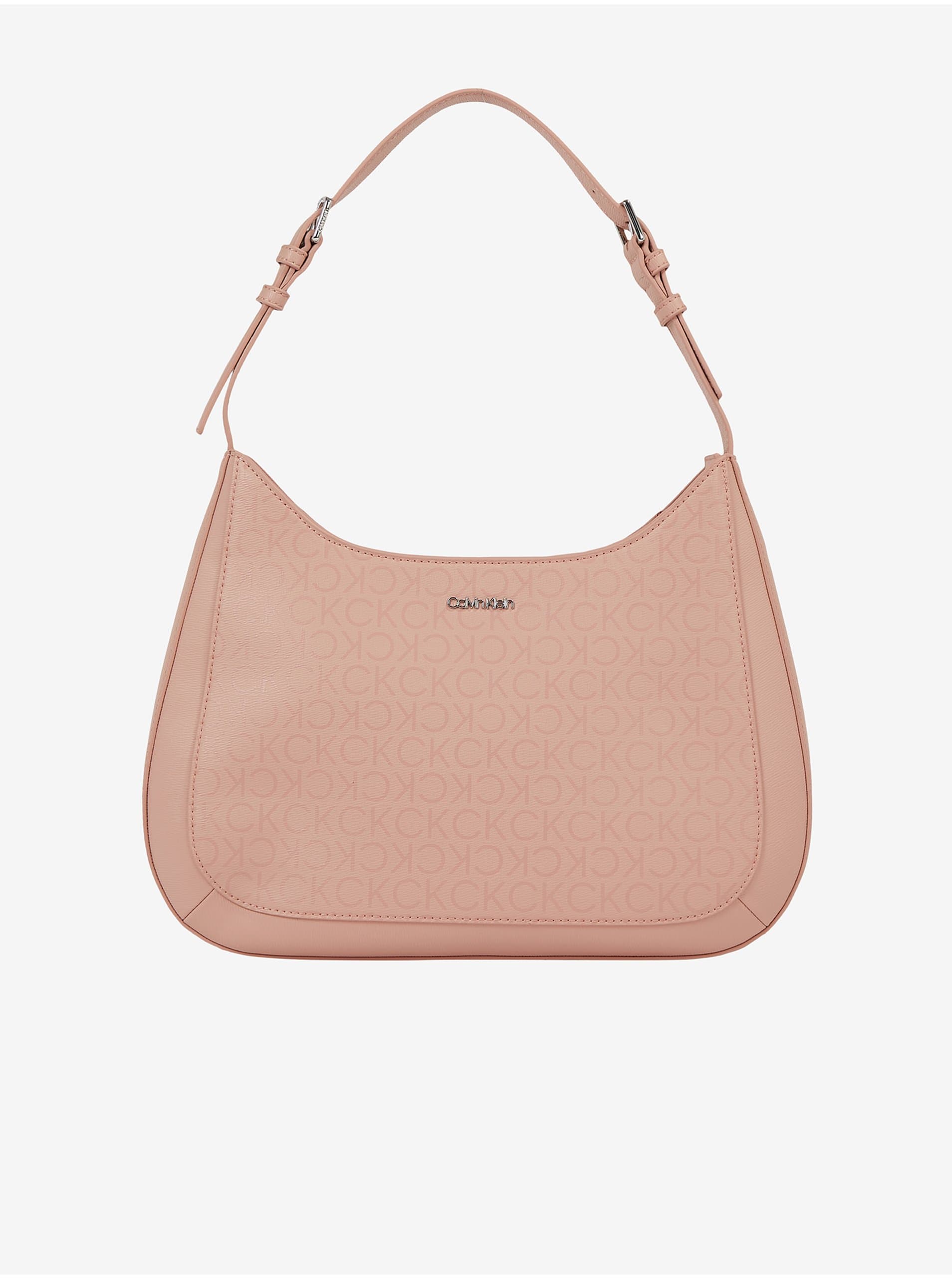 Růžová dámská vzorovaná kabelka Calvin Klein