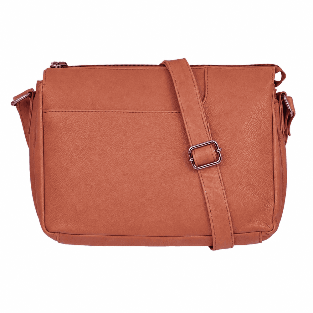 Dámská kožená kabelka přes rameno NEW BAGS LEATHER LB-678 světle hnědá