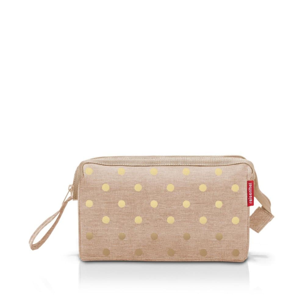 Dámská taštička na kosmetiku Reisenthel Travelcosmetic Metallic dots coffee WC6050