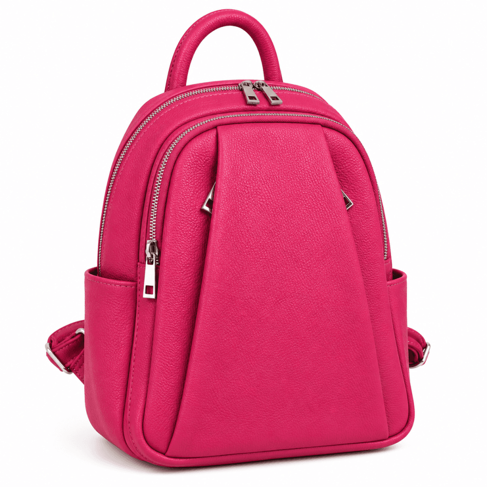 Dámský kožený batoh SARA BAGS 5637 růžový