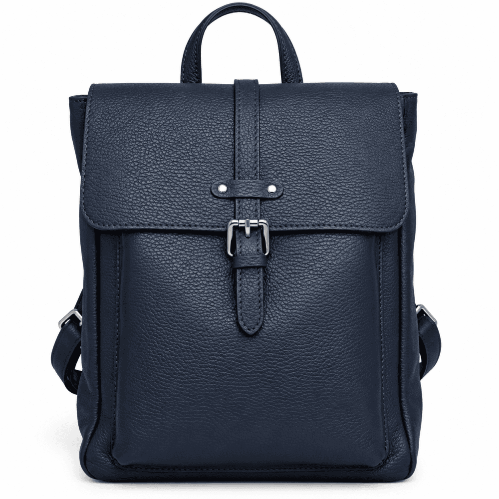 Kožený batoh dámský SARA BAGS tmavě modrý