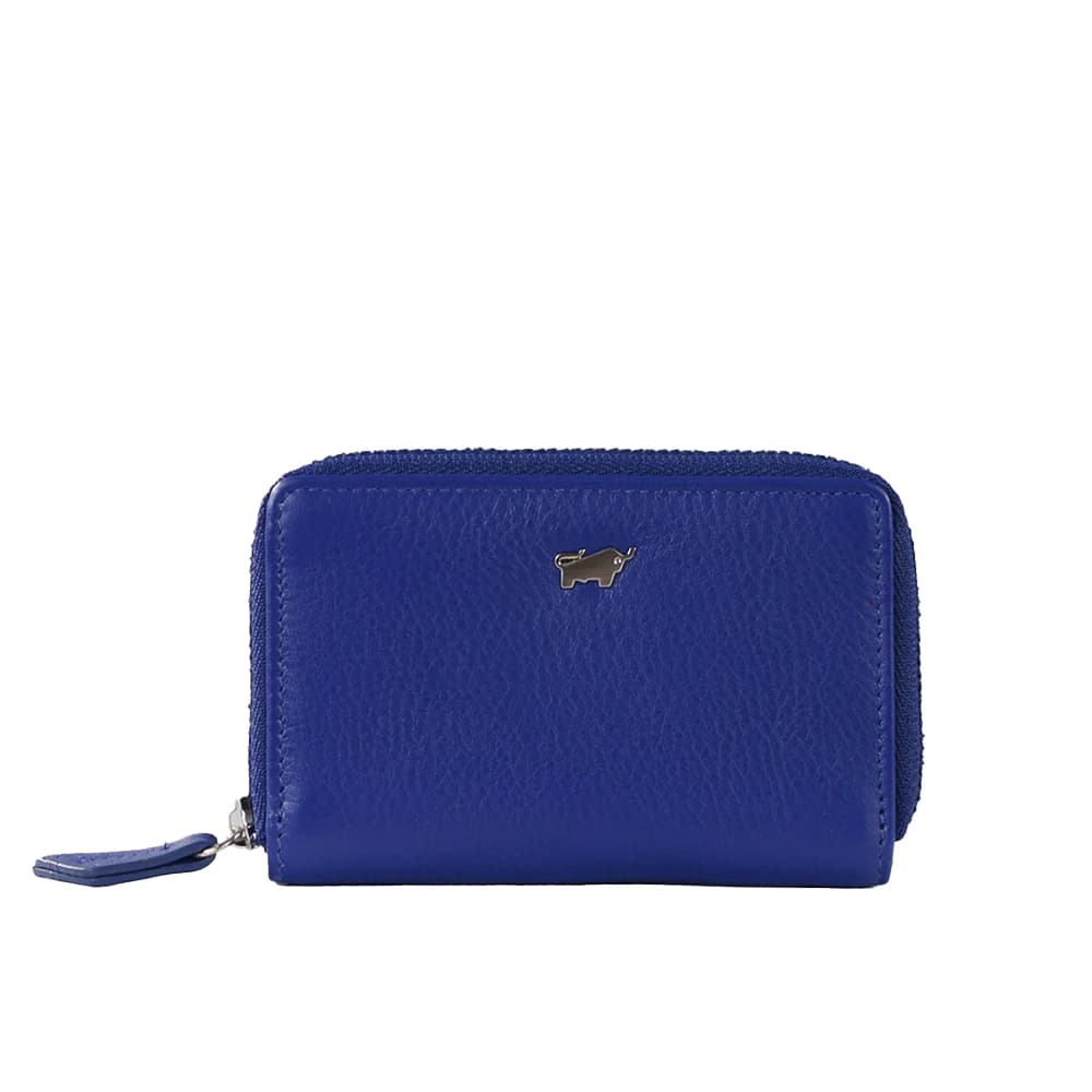 Braun Büffel Mini peněženka JOY z pravé kůže s RFID ochranou – kompaktní a stylová 41311-294-046 modrá