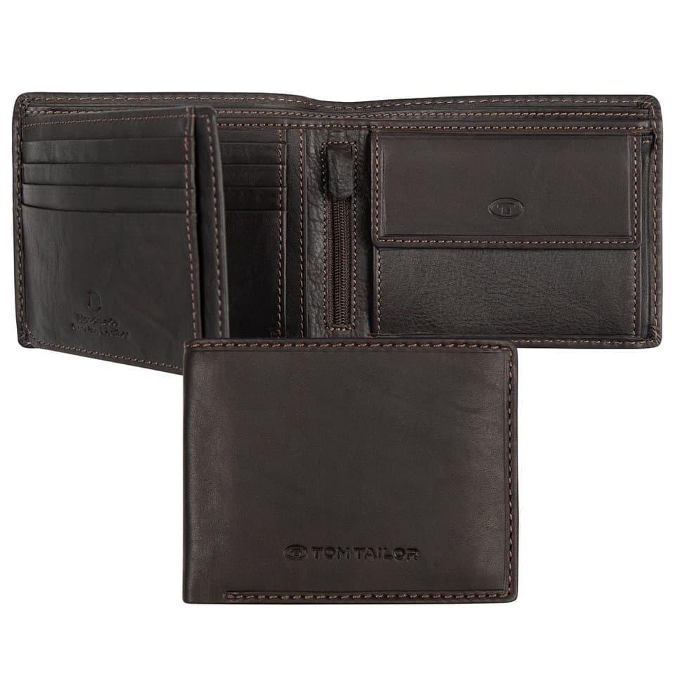 Tom Tailor Lary 14201-29 – pánská kožená peněženka s RFID ochranou, hnědá
