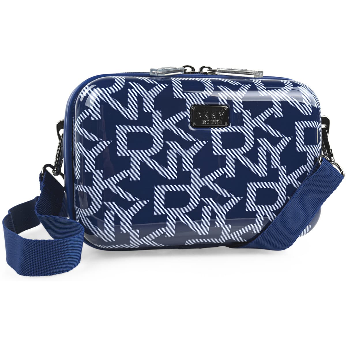 Kabelka přes rameno DKNY Deco Signature Cosmetic Case, modrá