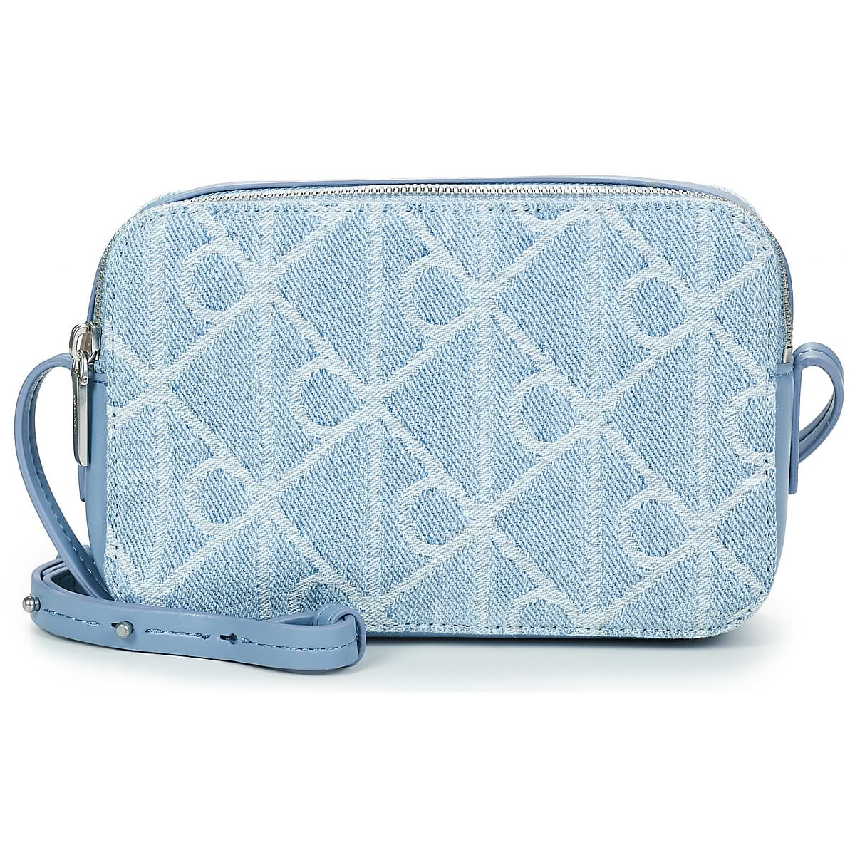 Kabelka přes rameno Calvin Klein Jeans Emblem AOP Denim Camera BAG