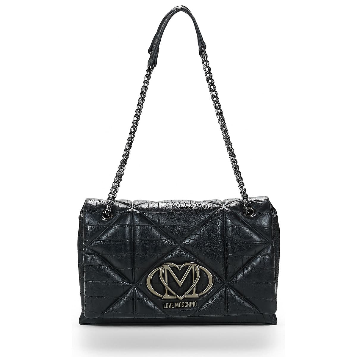 Kabelka přes rameno Love Moschino Embossed Q Croco