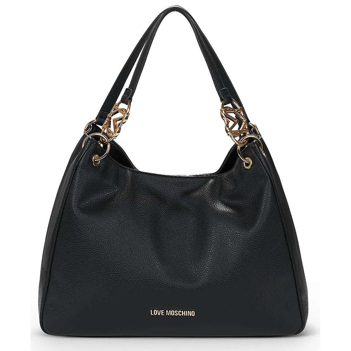 Kabelka přes rameno Love Moschino Jewel Croco, černá