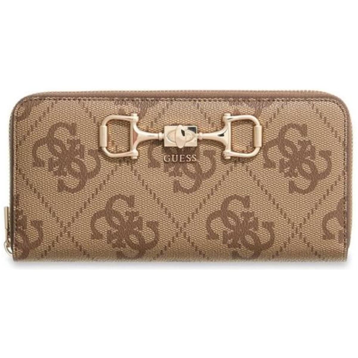 Peněženka Guess Janie Logo Slg Lrg Zip Around, hnědá