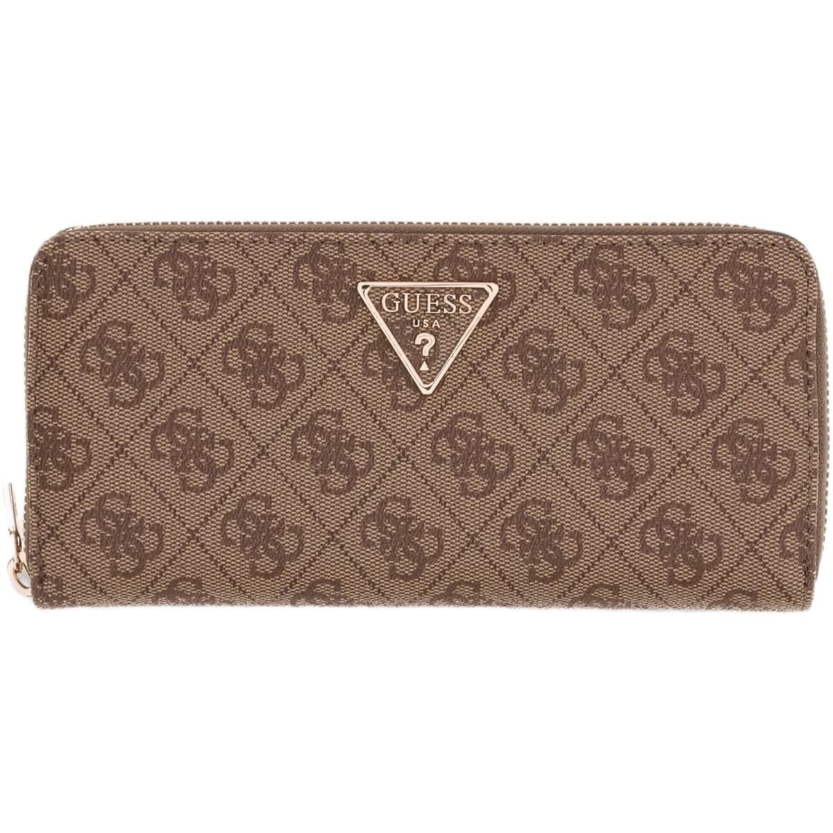 Peněženka Guess Laurel Ii Slg Large Zip Around, hnědá