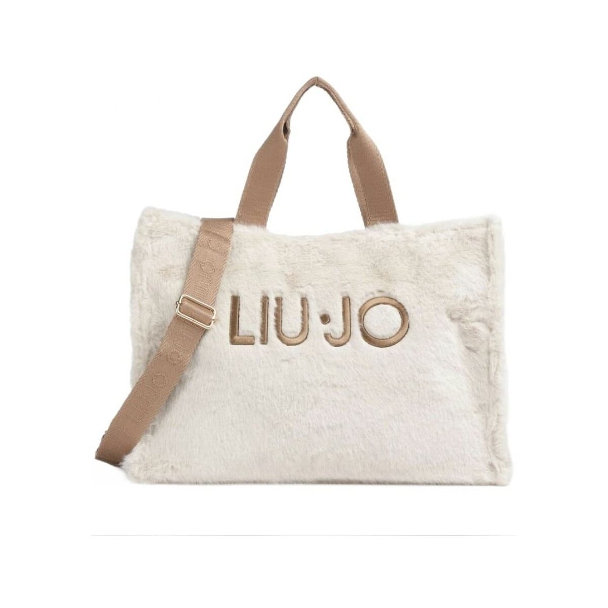 Kabelka Liu Jo 2f6037 E0218 Tote Fake Fur, bílá